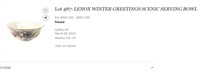 318 - LENOX WINTER GREETINGS SCENIC BOWL (L103)
