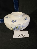 Blue Floral bowl with Lid(j.m)