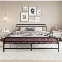 ULN-Elegant Home Products King Bed Frame with Head