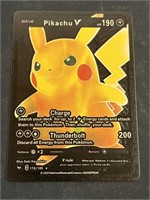Pikachu V Black Foil Pokémon Card