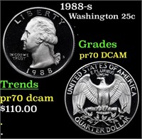Proof 1988-s Washington Quarter 25c Graded pr70 DC