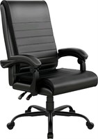 HLDIRECT Leather Office Chair with Armrest, Adjust
