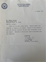 Colonel T.R Patrick signed typed letter