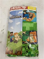 (2x bid) Minecraft 5 Pk Size 8 Boys Underwear