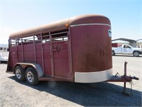 (DMV) 1999 Calico 6' X 16' Stock Trailer