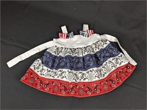 (1) 6-9M Baby Patriotic Bandana Dress: Girl