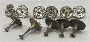 11 Bronze Drawer Handles Pulls VTG