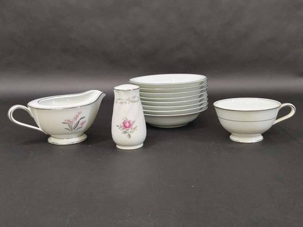 Noritake Lilybell Bowls, Creamer, Cup & Shaker