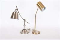 Adjustable Silver/Gold Finish Desk Lamps
