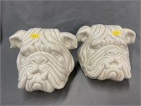 (2) Fitz and Floyd Porcelain Bookends