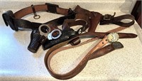LEATHER GUN HOLSTERS, HAND CUFFS AND MORE!