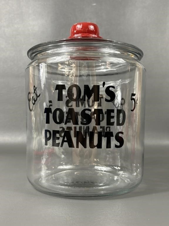 Tom’s Roasted Peanuts Counter Jar *Reproduction