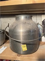 Large Stainless Steel Milk Can with Handle & Feet