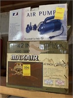 Maxair Ceiling Fan and 120V Air Pump (Both New)