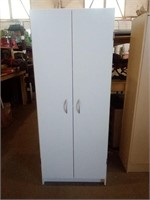 White 2 Door Pantry with 2 Adjustable Shelves
