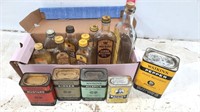 Watkins Bottles and Tin Spices