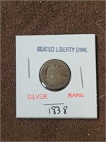 1838 rare silver seated liberty dime
