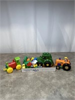 Mega Blocks, Tractors, and Train Toys