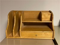 Oak Wood Desk Organizer