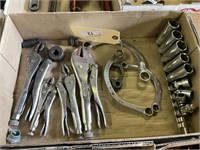 VICE GRIP, WRENCHES, CRAFTSMAN DEEP WELL SOCKETS