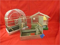 (3)Vintage bird cages.