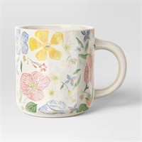 15.1oz Stoneware Floral Mug - Threshold