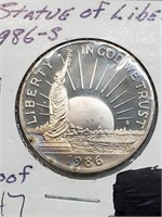 1986-S Proof Statue of Liberty Half Dollar
