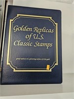 Golden replica U S Stamps collection, plated