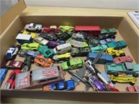 Assorted diecast toy cars & trucks lot.