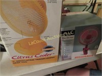 2 fans mini and clip on new in boxes