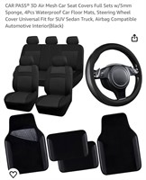 CAR PASS® 3D Air Mesh Car Seat Covers Full Sets