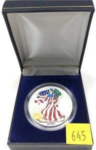 2000 American Silver Eagle, painted
