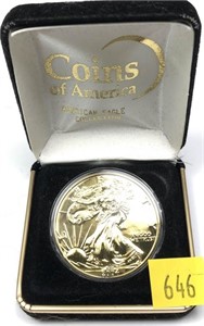 2004 American Silver Eagle, gold plated