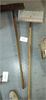 2 vintage snow shovels