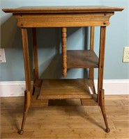 Antique Solid Oak Side Table