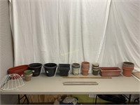 Large lot of plant pots