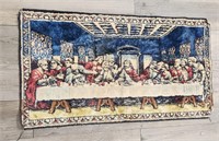 Vintage Tapestry "The Last Supper" 19" x 35"