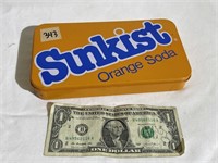 Vintage Sunkist Orange Soda Tin