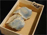 Blue Lace Agate - Gem quality - 2 pieces  1" and