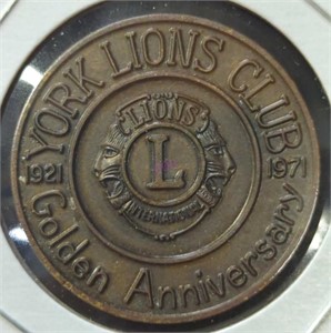 York Lions club golden anniversary token 1971