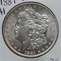 1881 O Morgan Silver Dollar