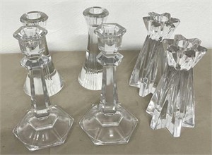 Crystal Glass Candle Holders Including Germany