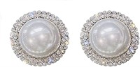 Beautiful Pave Sapphire With Pearl Earrings
