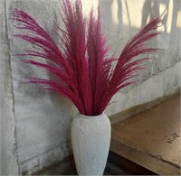 PURPLE RED PAMPAS GRASS DECOR TALL, 8PCS 31.5IN