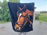 Horse Blanket Thick Plush Fleece 4" x 5'