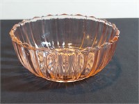 Old Cafe Pink Rose Glass Individual Fruit Bowl