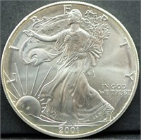 2001 silver eagle coin