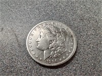 1890 O Morgan silver dollar coin