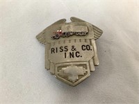 Rare antique Riss & co inc. Badge