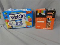 Kind Bars and Welches Fruit Snacks